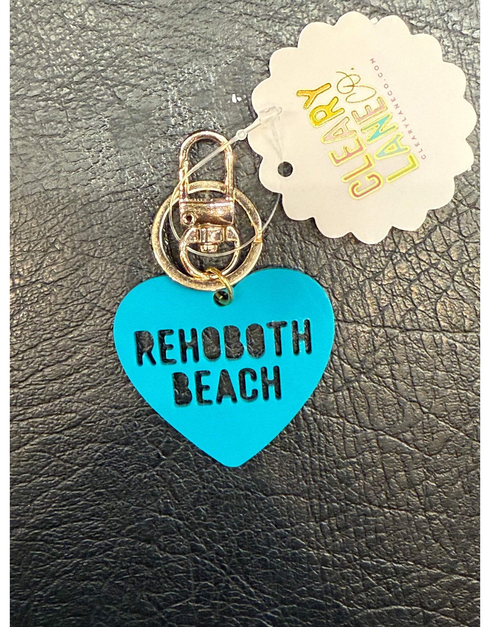 CLEARY LANE CLEARY LANE KEYCHAIN TEAL HEART