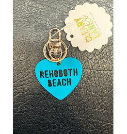 CLEARY LANE CLEARY LANE KEYCHAIN TEAL HEART