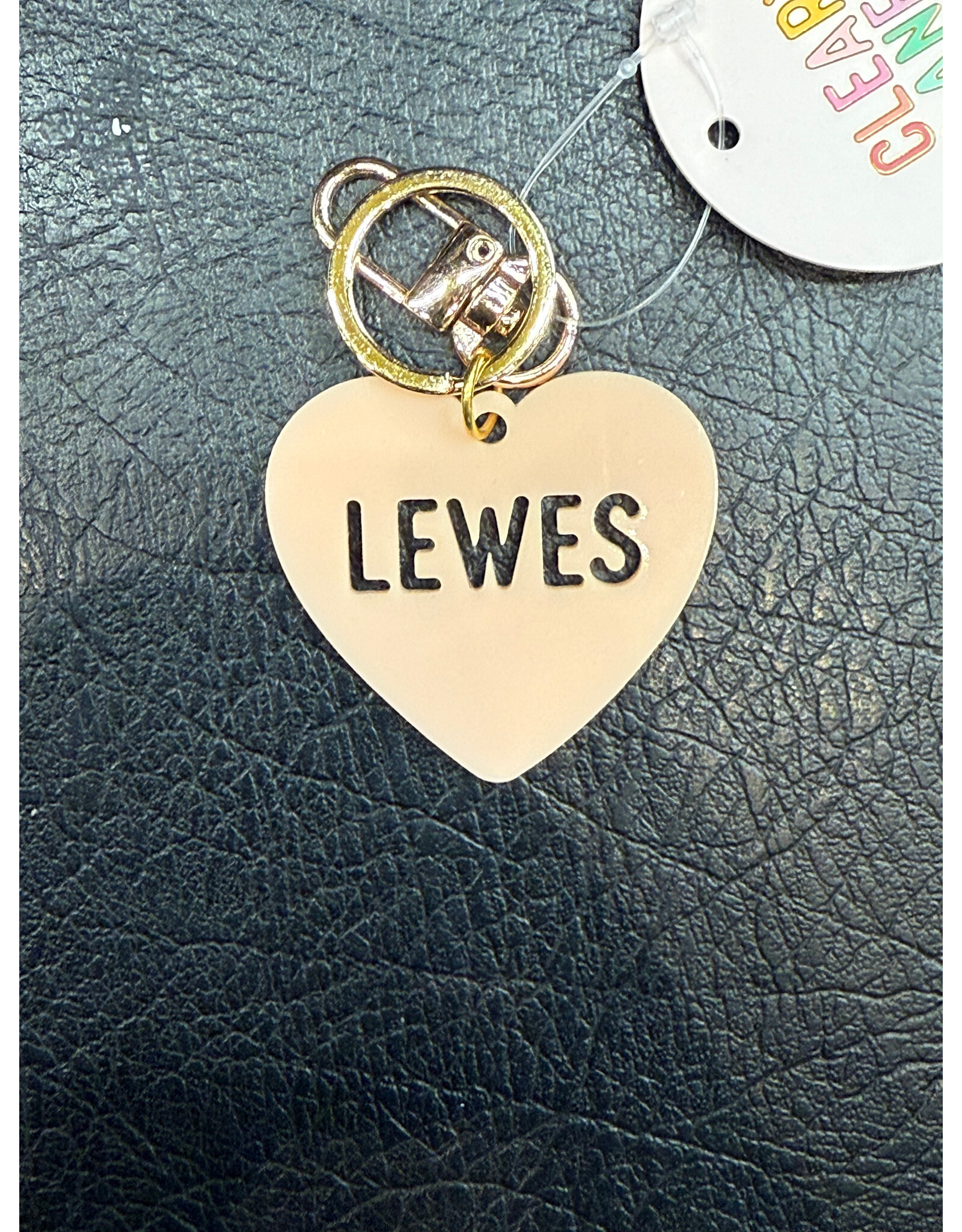 CLEARY LANE LEWES CLEARY LANE KEYCHAIN PEACH HEART
