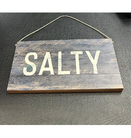 RUSTIC MARLIN HANGING SIGN BLUE TWINE SALTY