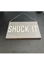RUSTIC MARLIN HANGING SIGN GREY TWINE SHUCK IT