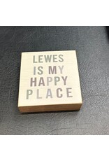 RUSTIC MARLIN LEWES HAPPY PLACE BLOCK SIGN