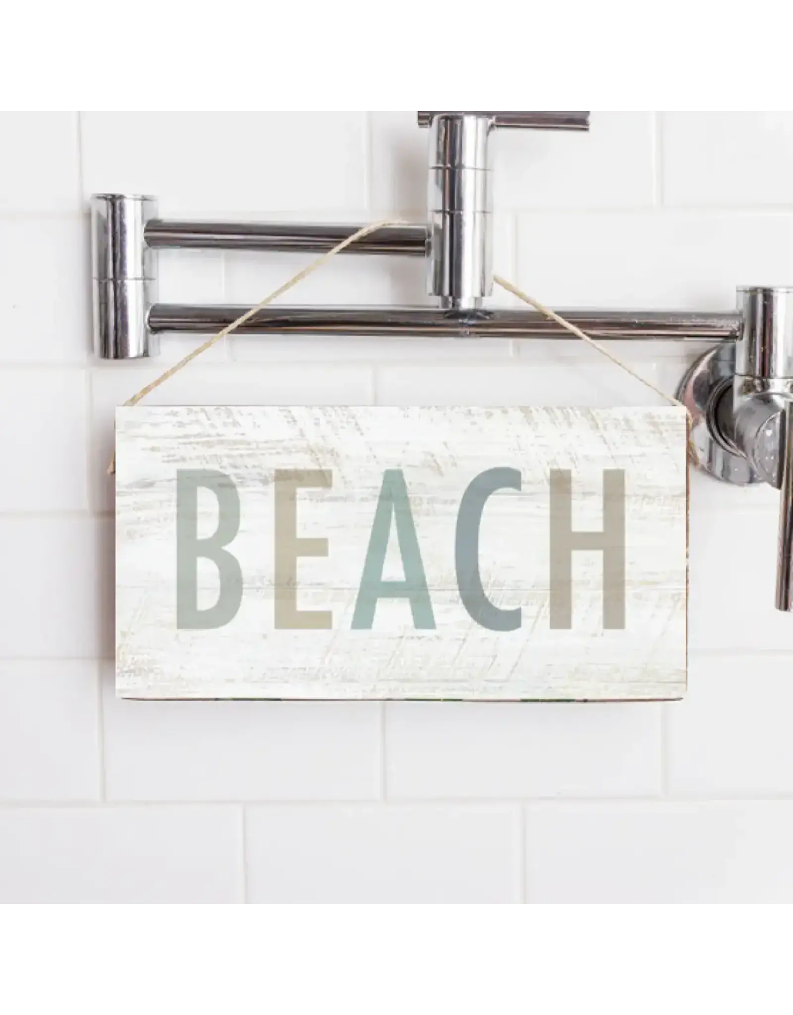 RUSTIC MARLIN HANGING SIGN WHITE TWINE BEACH