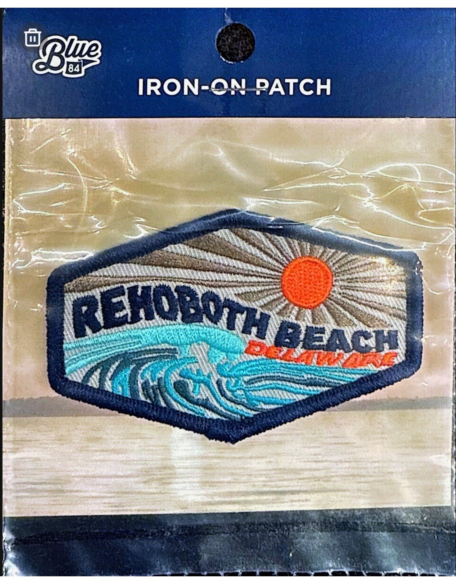 BLUE 84 IRON ON PATCH AFFIRMATION WAVE