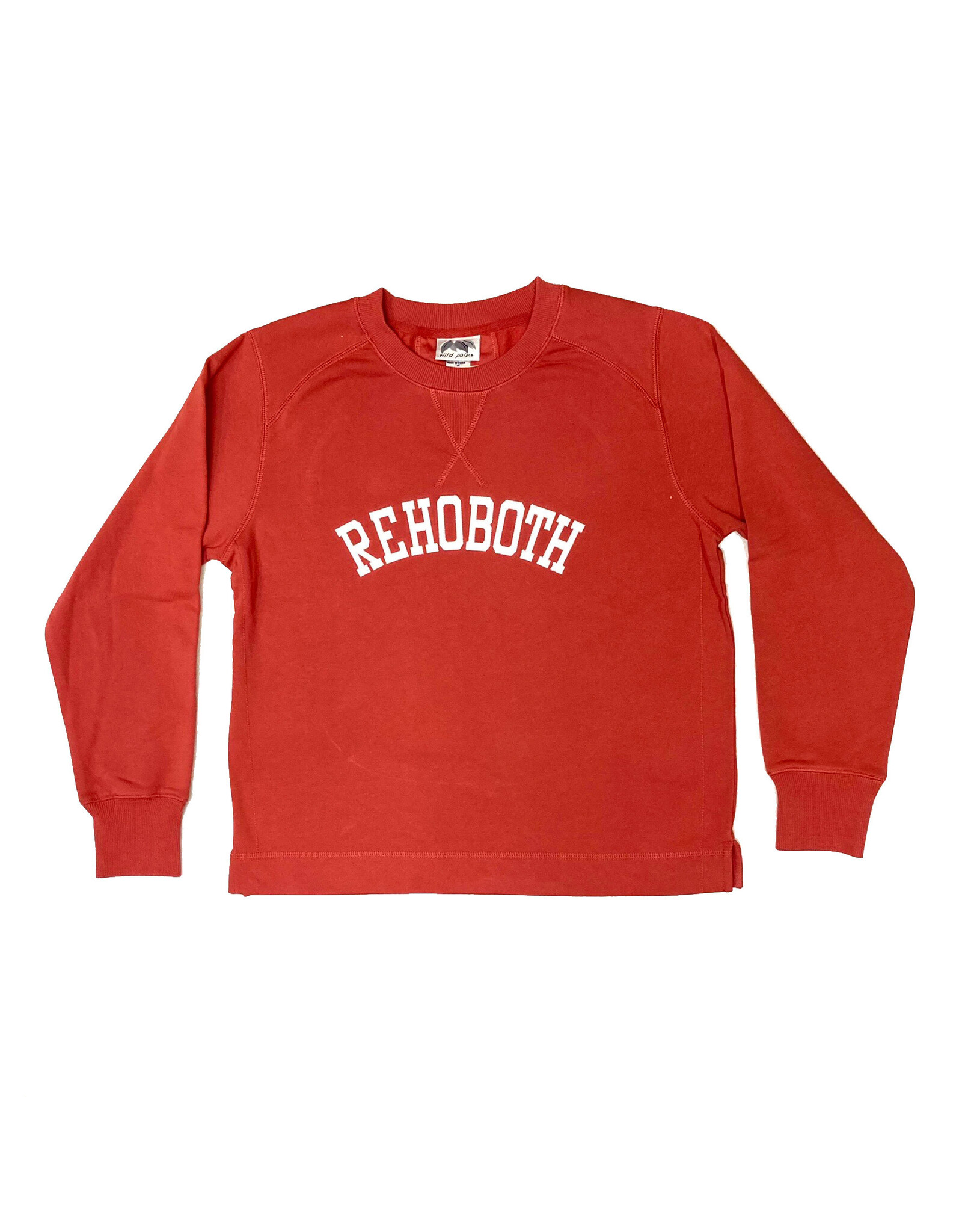 WILD PALMS WOMENS APPLIQUE CREWNECK SWEATSHIRT