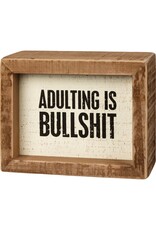 PRIMITIVES BY KATHY ATTITUDE BLOCK SIGNS ADULTING IS BULLSHIT