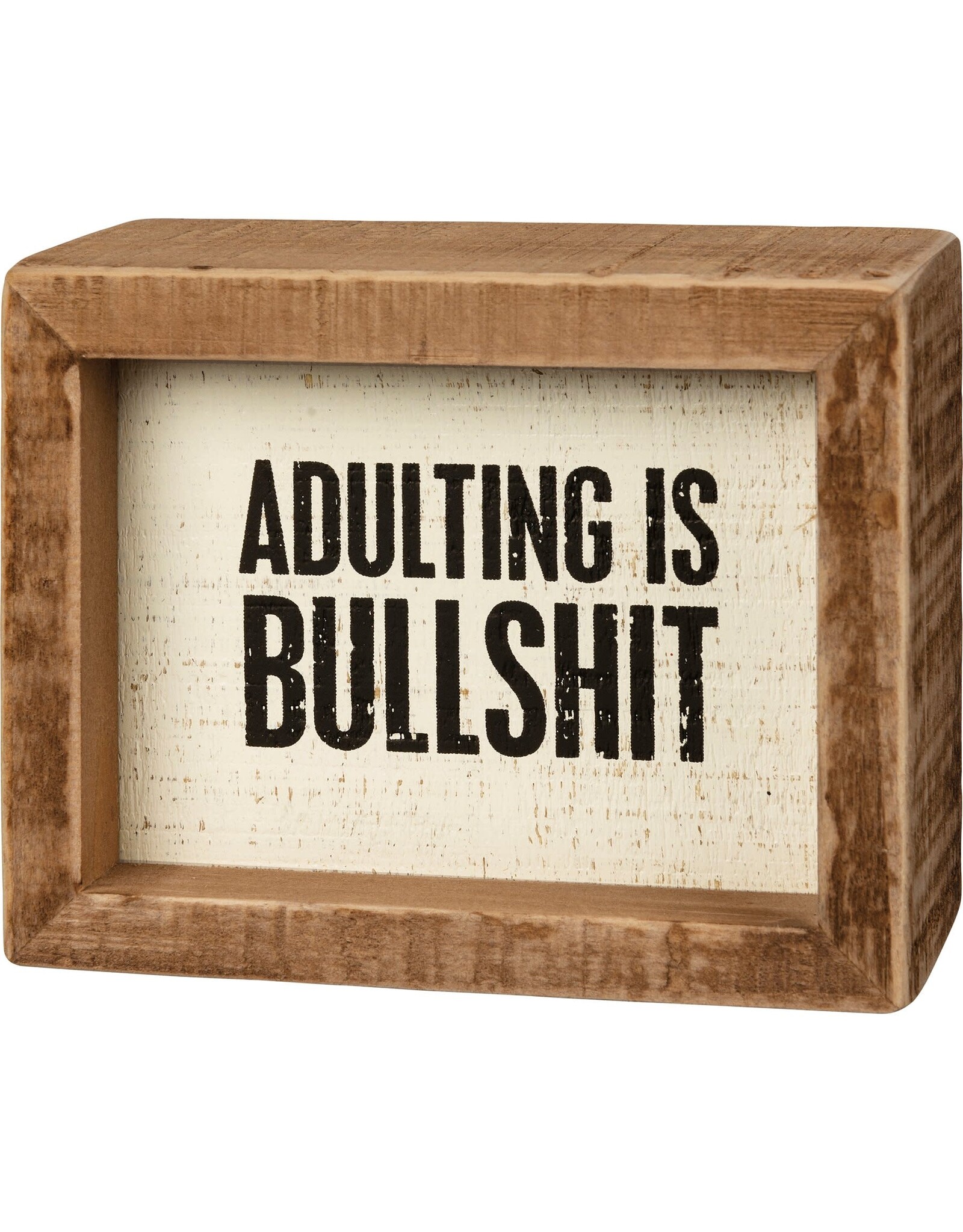 PRIMITIVES BY KATHY ATTITUDE BLOCK SIGNS ADULTING IS BULLSHIT