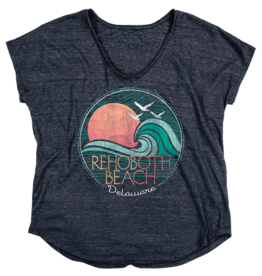 BLUE 84 WOMENS VNECK TRIBLEND SS TEE