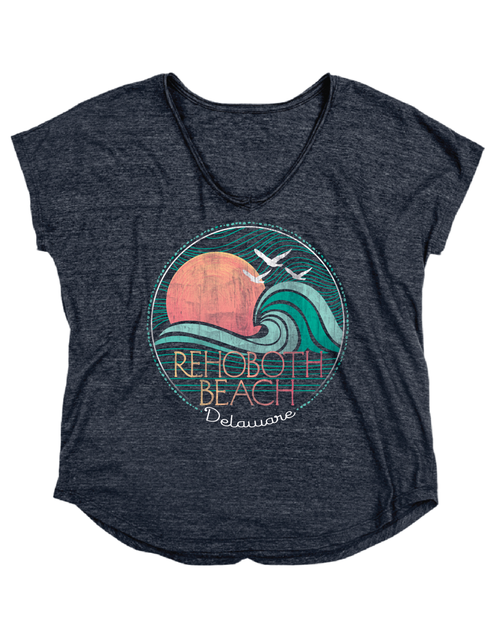 BLUE 84 WOMENS VNECK TRIBLEND SS TEE