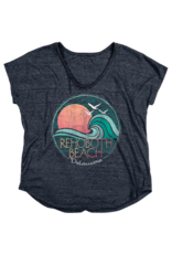 BLUE 84 WOMENS VNECK TRIBLEND SS TEE