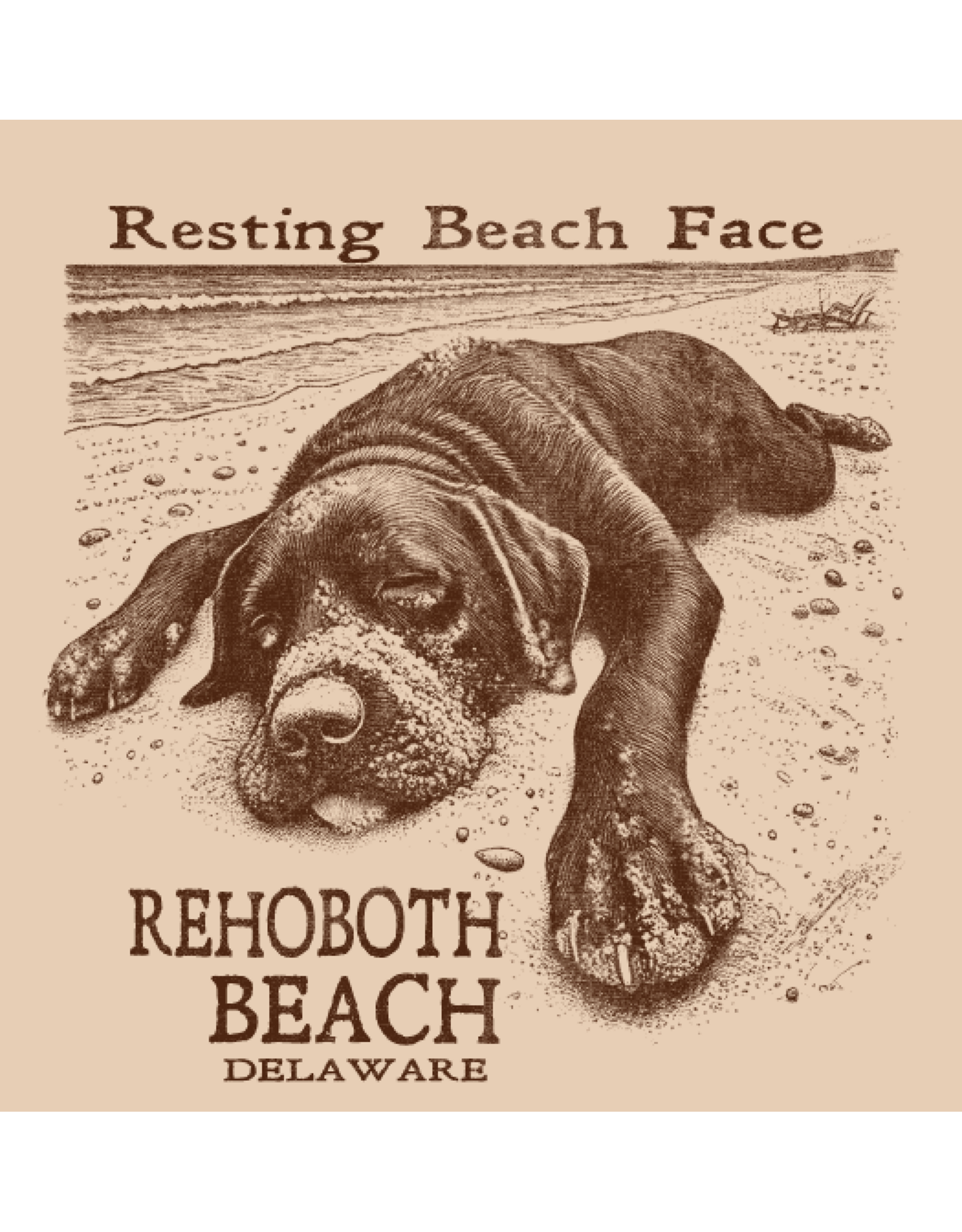 HIGH RANGE DESIGNS RESTING BEACH FACE LS TEE