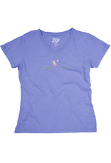 BLUE 84 WOMENS SLING CHAIR EMBROIDERED VNECK TEE