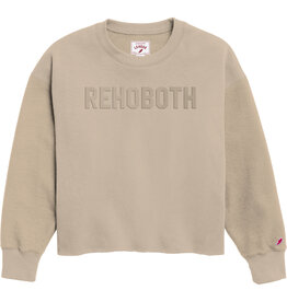 LEAGUE LEAGUE REVERSE EMBOSSED CROP CREW