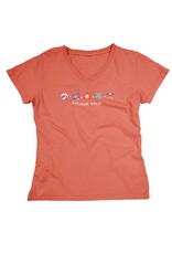 BLUE 84 WOMENS BOONDOGGLE EMB VNECK TEE