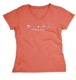 BLUE 84 WOMENS BOONDOGGLE EMB VNECK TEE