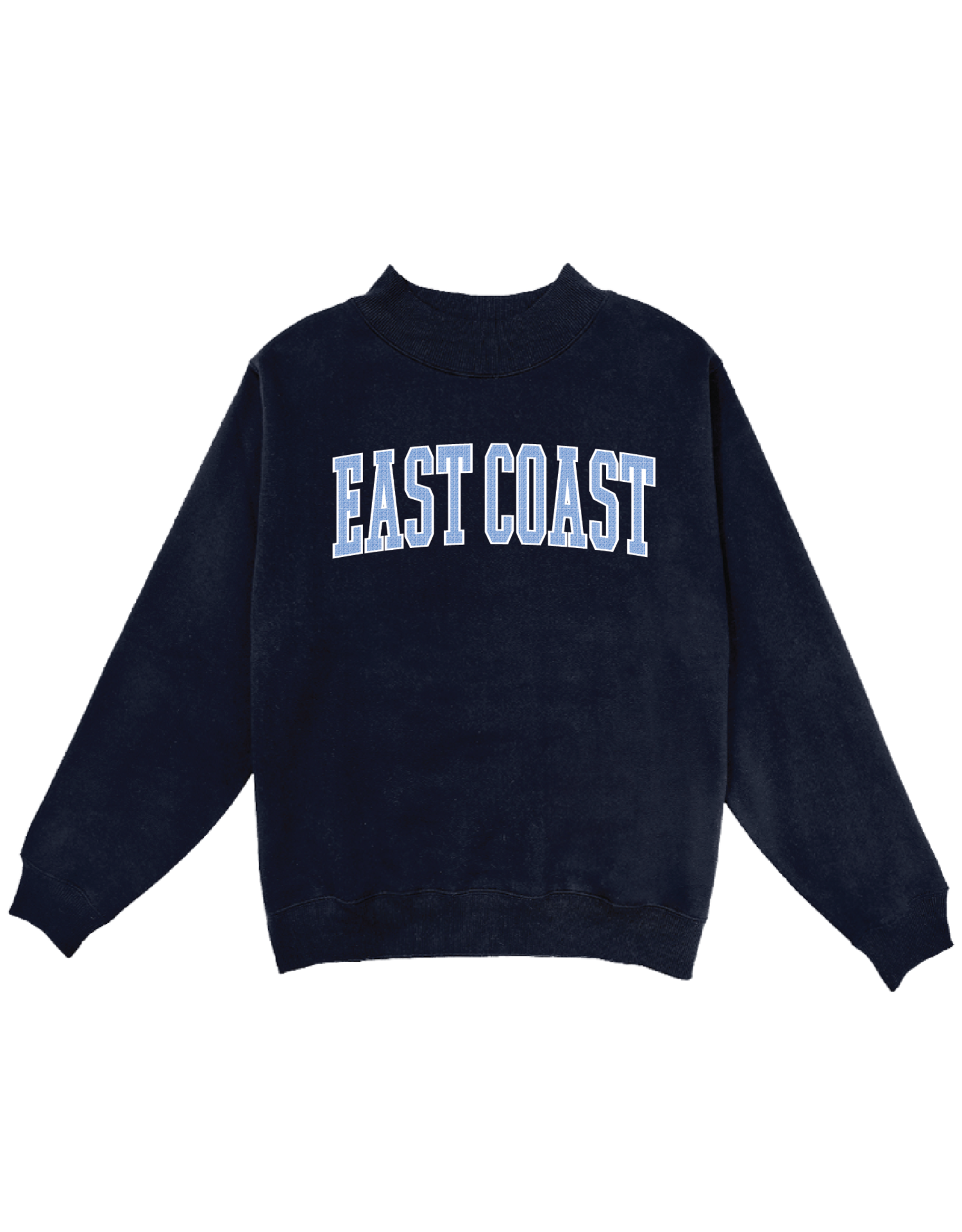 BLUE 84 BERKY APPLIQUE MOCKNECK