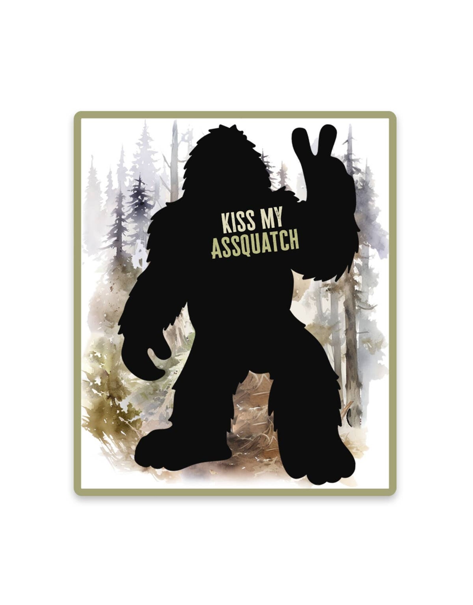 SCENIC ROUTE NOVELTY STICKER KISS MY ASSQUATCH