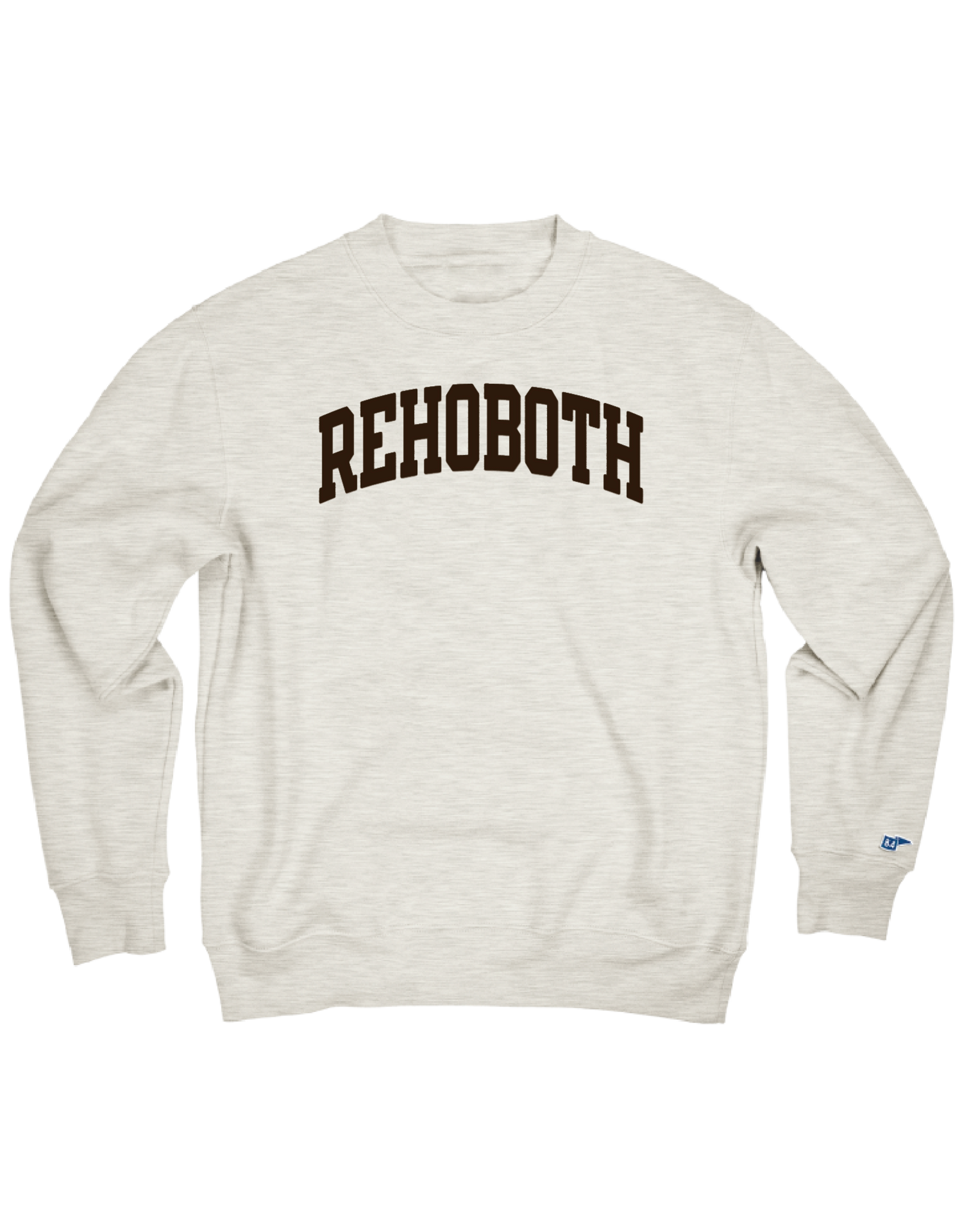 BLUE 84 ARCADE FONT APPLIQUE CREWNECK