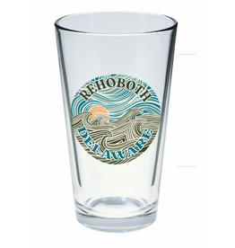 GLASS 16 OZ PINT GLASS HELLO DARKNESS WAVE