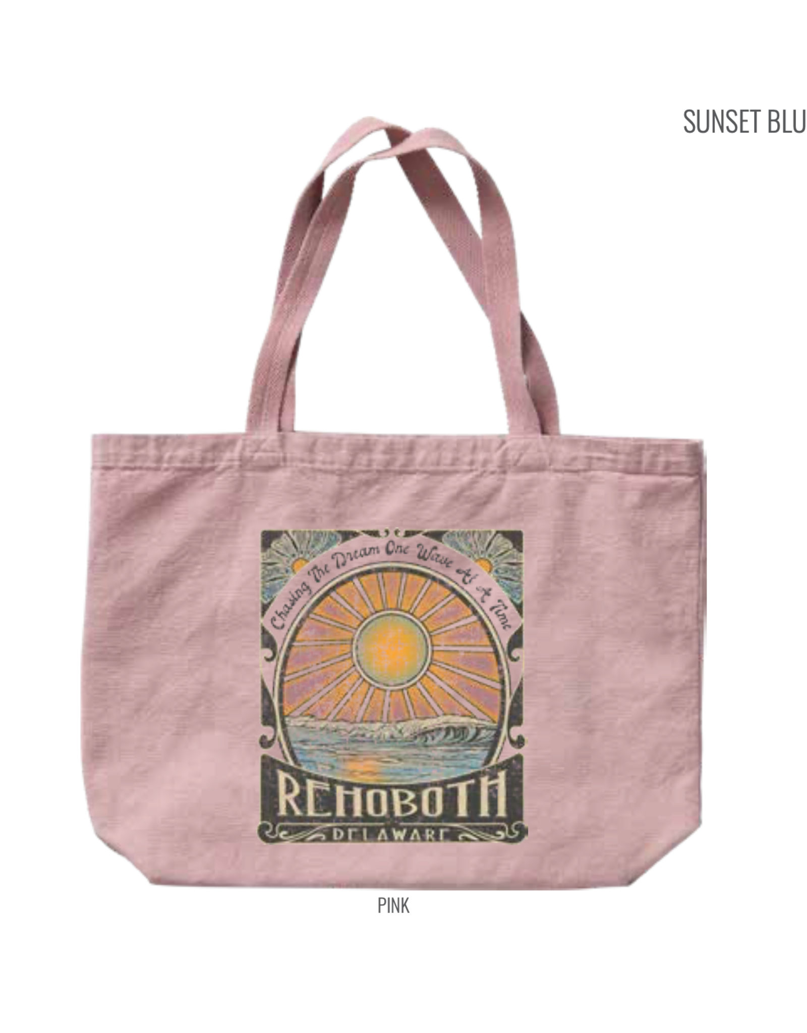 TECHSTYLES CHASING DREAMS PINK CANVAS TOTE