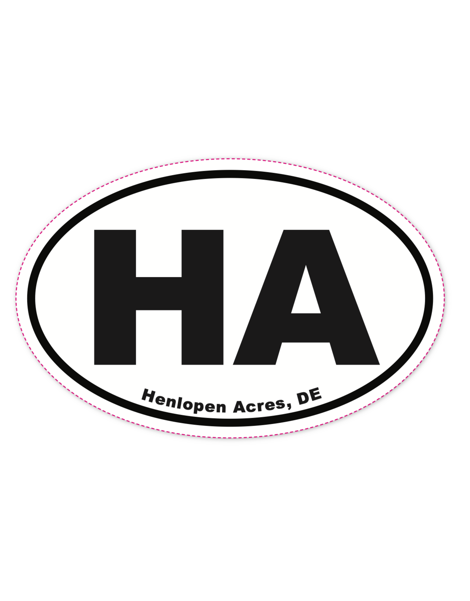 REHOBOTH LIFESTYLE EURO STICKER 5.75 x 3.875 OVAL HENLOPEN ACRES