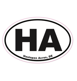 REHOBOTH LIFESTYLE EURO STICKER 5.75 x 3.875 OVAL HENLOPEN ACRES