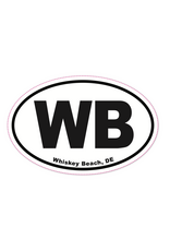 REHOBOTH LIFESTYLE EURO STICKER 5.75 x 3.875 OVAL WHISKEY BEACH