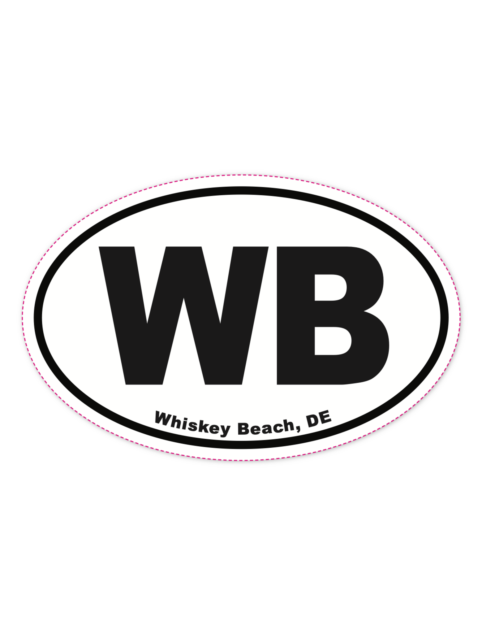REHOBOTH LIFESTYLE EURO STICKER 5.75 x 3.875 OVAL WHISKEY BEACH