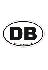 REHOBOTH LIFESTYLE EURO STICKER 5.75 x 3.875 OVAL DEAUVILLE BEACH