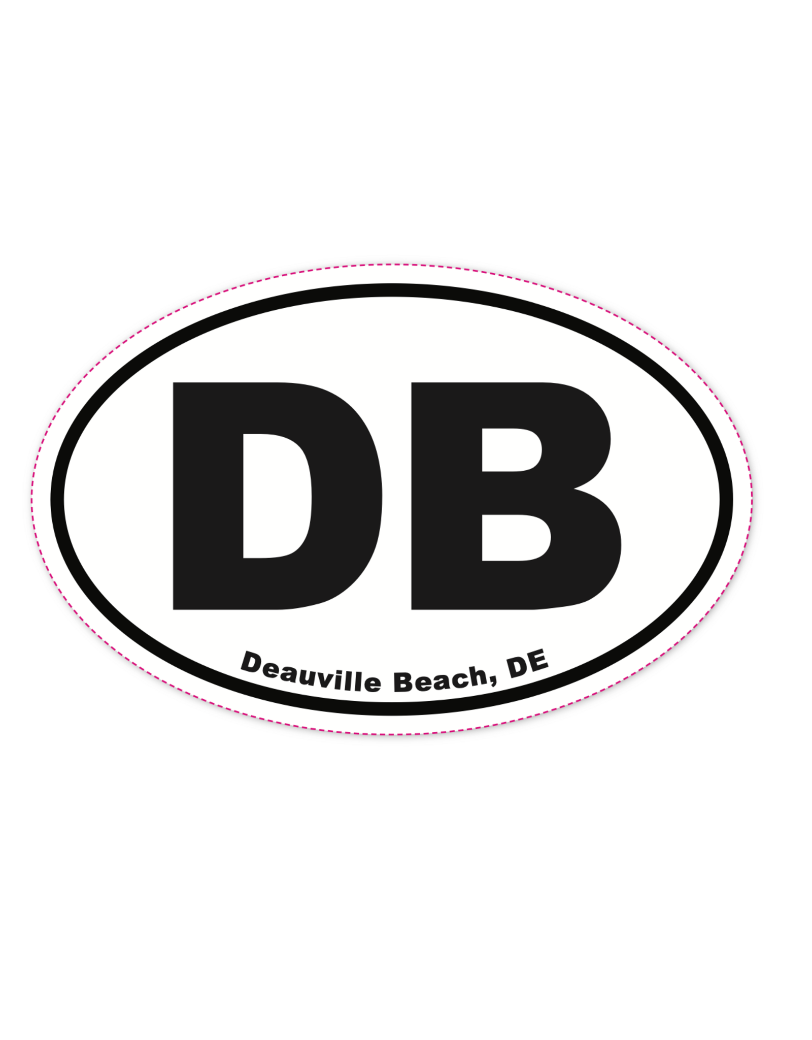 REHOBOTH LIFESTYLE EURO STICKER 5.75 x 3.875 OVAL DEAUVILLE BEACH