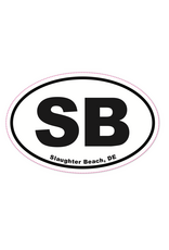 REHOBOTH LIFESTYLE EURO STICKER 5.75 x 3.875 OVAL SLAUGHTER BEACH