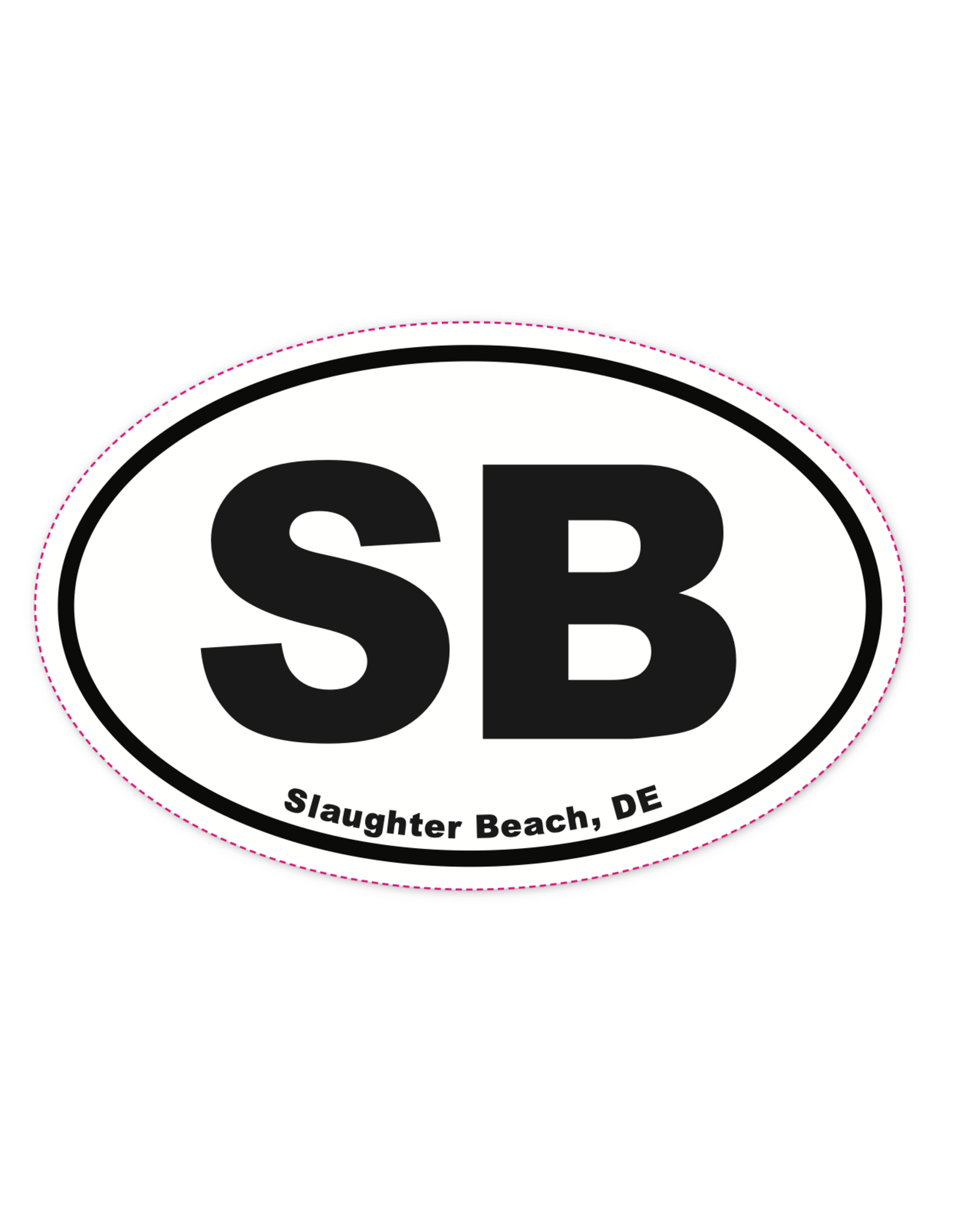 REHOBOTH LIFESTYLE EURO STICKER 5.75 x 3.875 OVAL SLAUGHTER BEACH