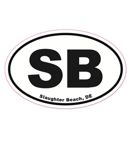 REHOBOTH LIFESTYLE EURO STICKER 5.75 x 3.875 OVAL SLAUGHTER BEACH
