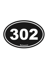 REHOBOTH LIFESTYLE EURO STICKER 5.75 x 3.875 OVAL DELAWARE 302 BLACK