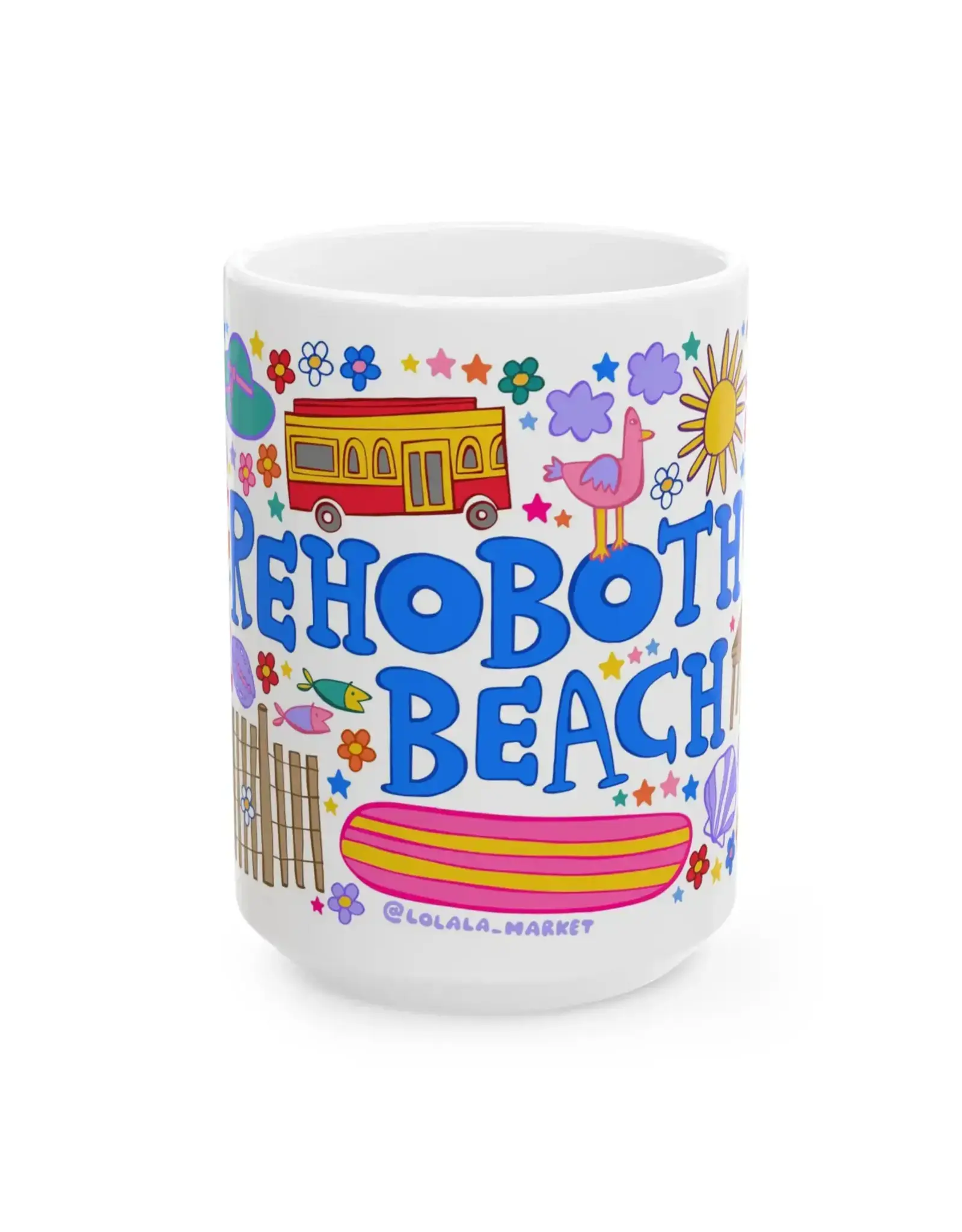 LOLALA BEACH SCRIBBLES COFFEE MUG