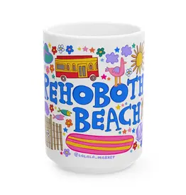 LOLALA BEACH SCRIBBLES COFFEE MUG