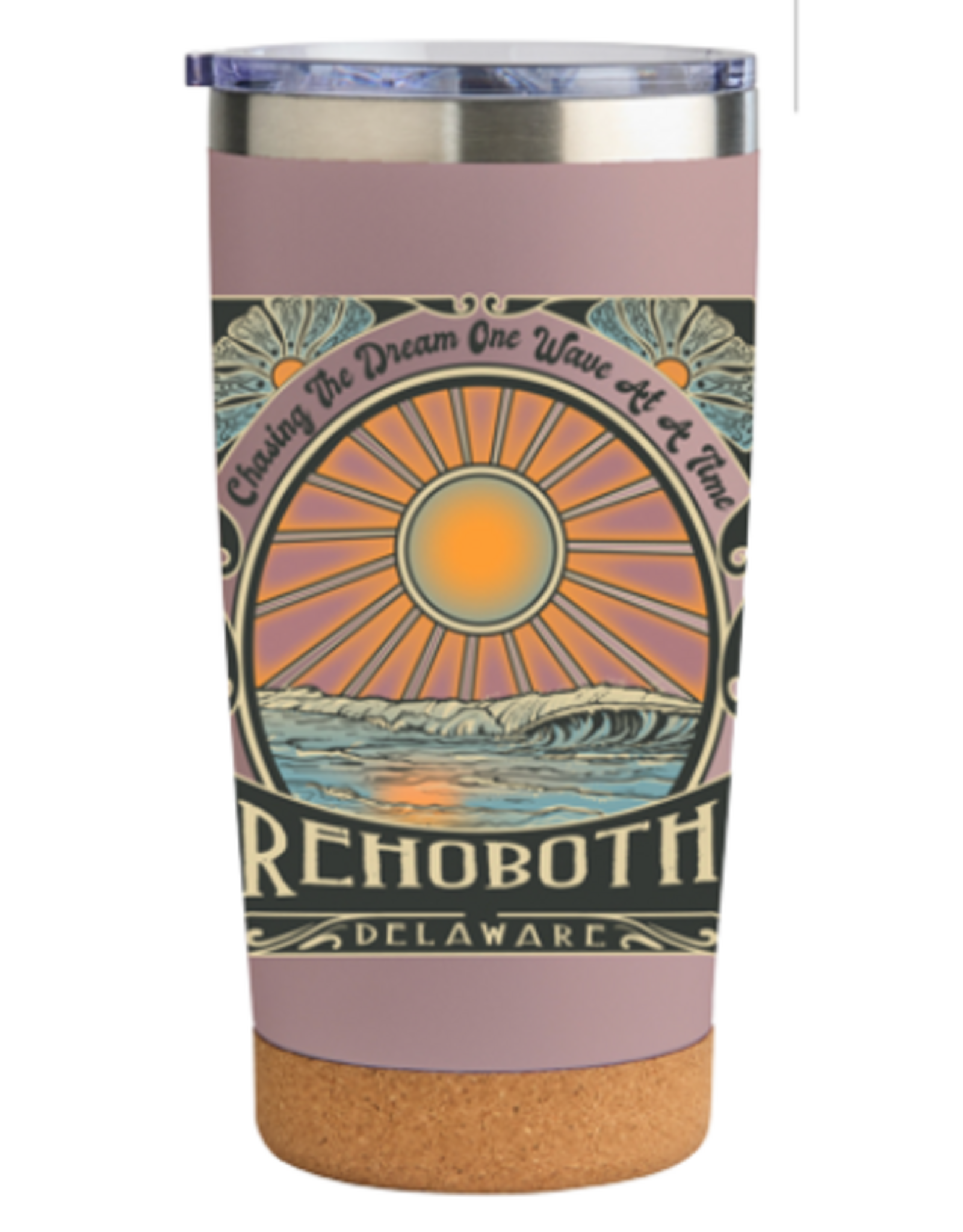 CORK TUMBLER CHASING DREAMS BLUSH PINK