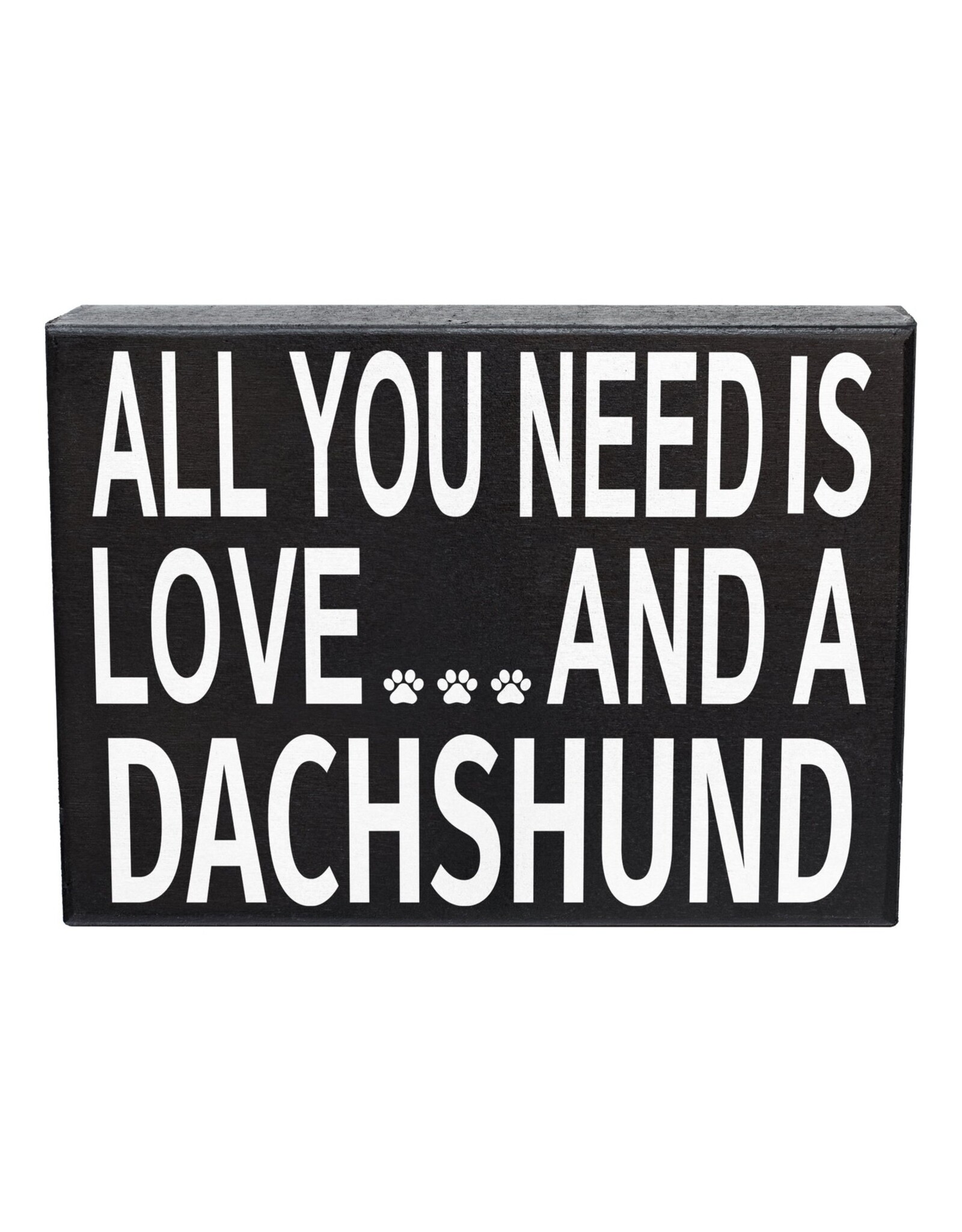 PRIMITIVES BY KATHY PET LOVER BLOCK SIGNS LOVE AND A DACHSHUND