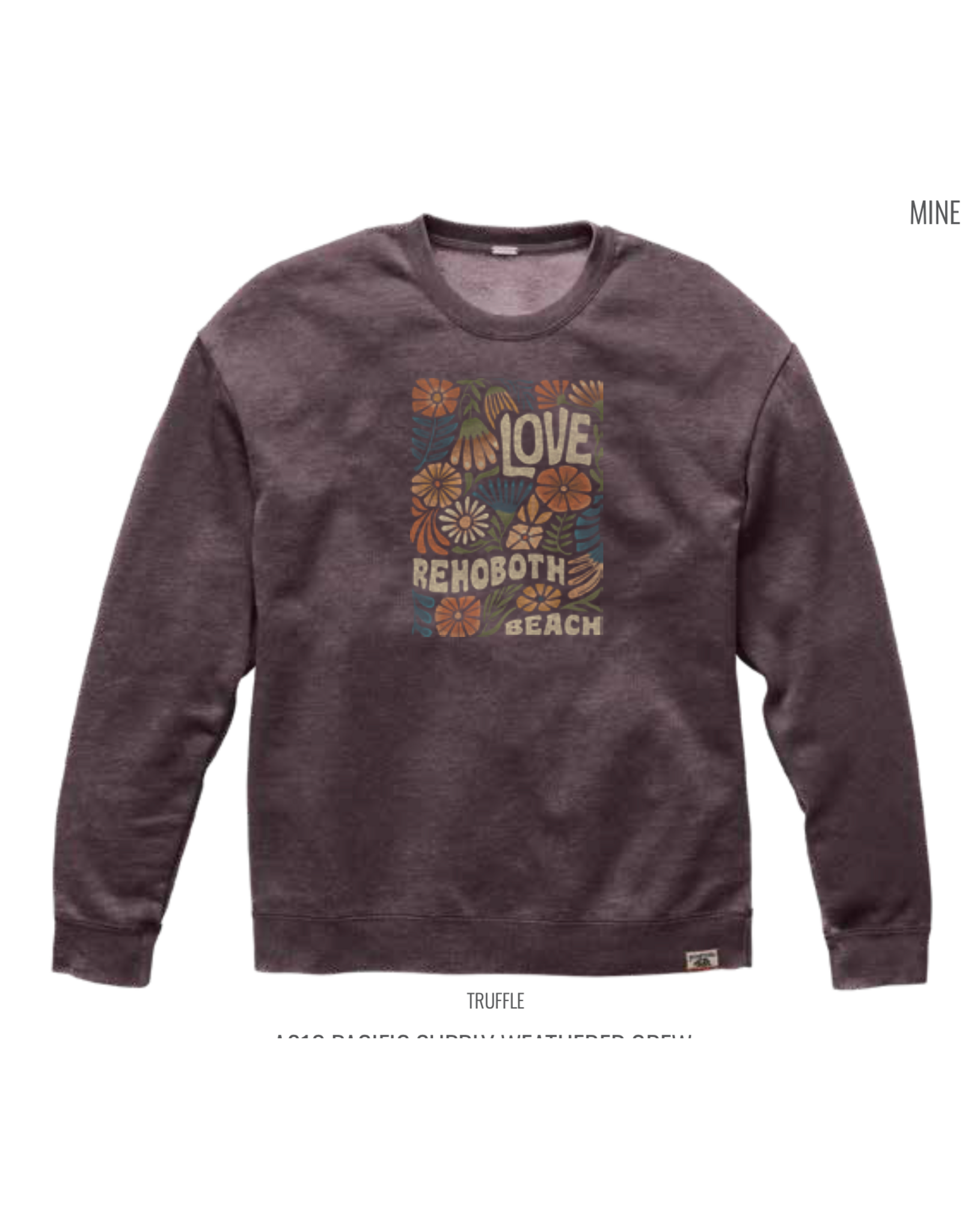 TECHSTYLES WOMENS WEATHERED SPLENDID LOVE CREWNECK