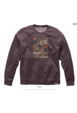 TECHSTYLES WOMENS WEATHERED SPLENDID LOVE CREWNECK