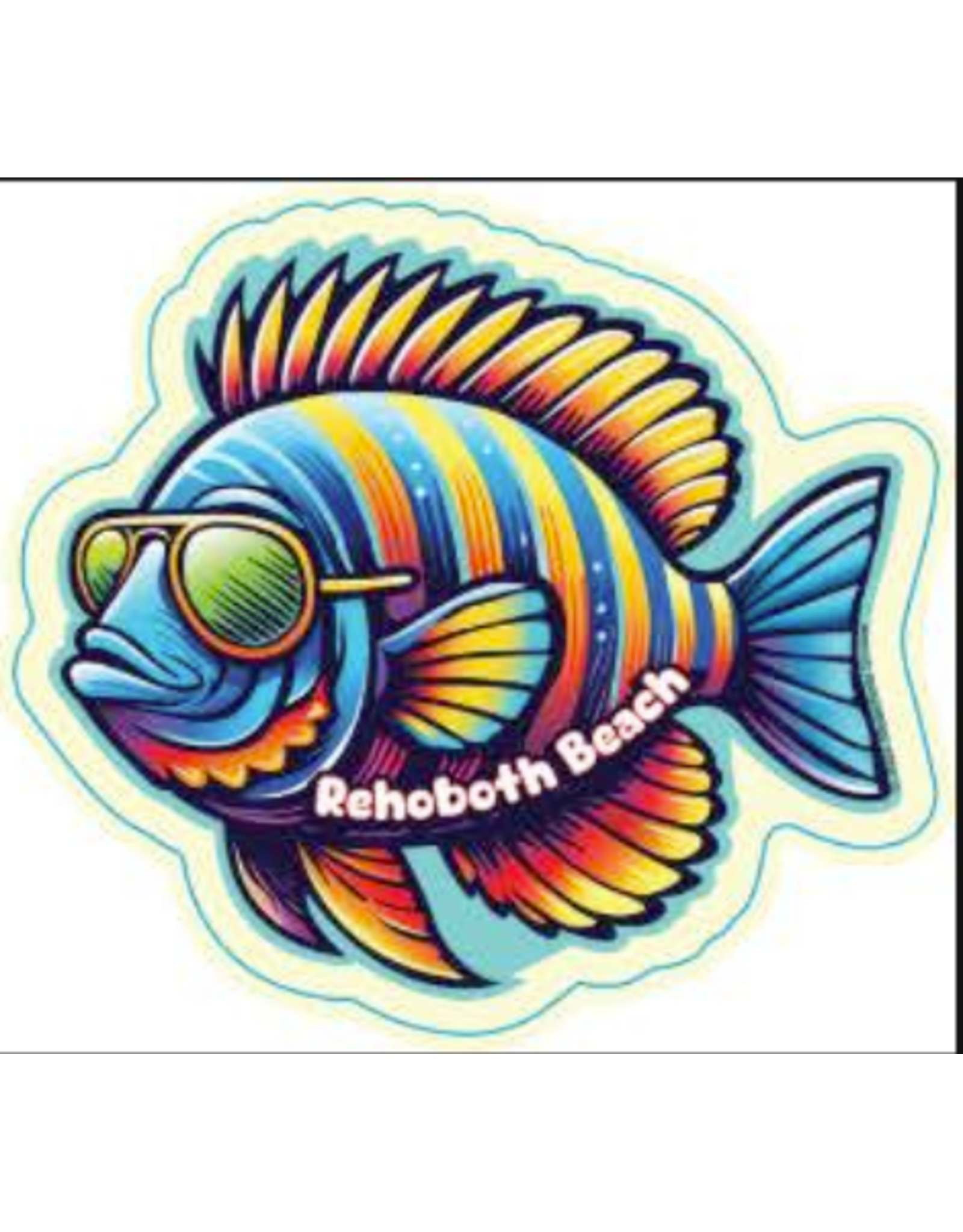 STEAMBOAT STICKERS BEACH STICKER HIP FISH