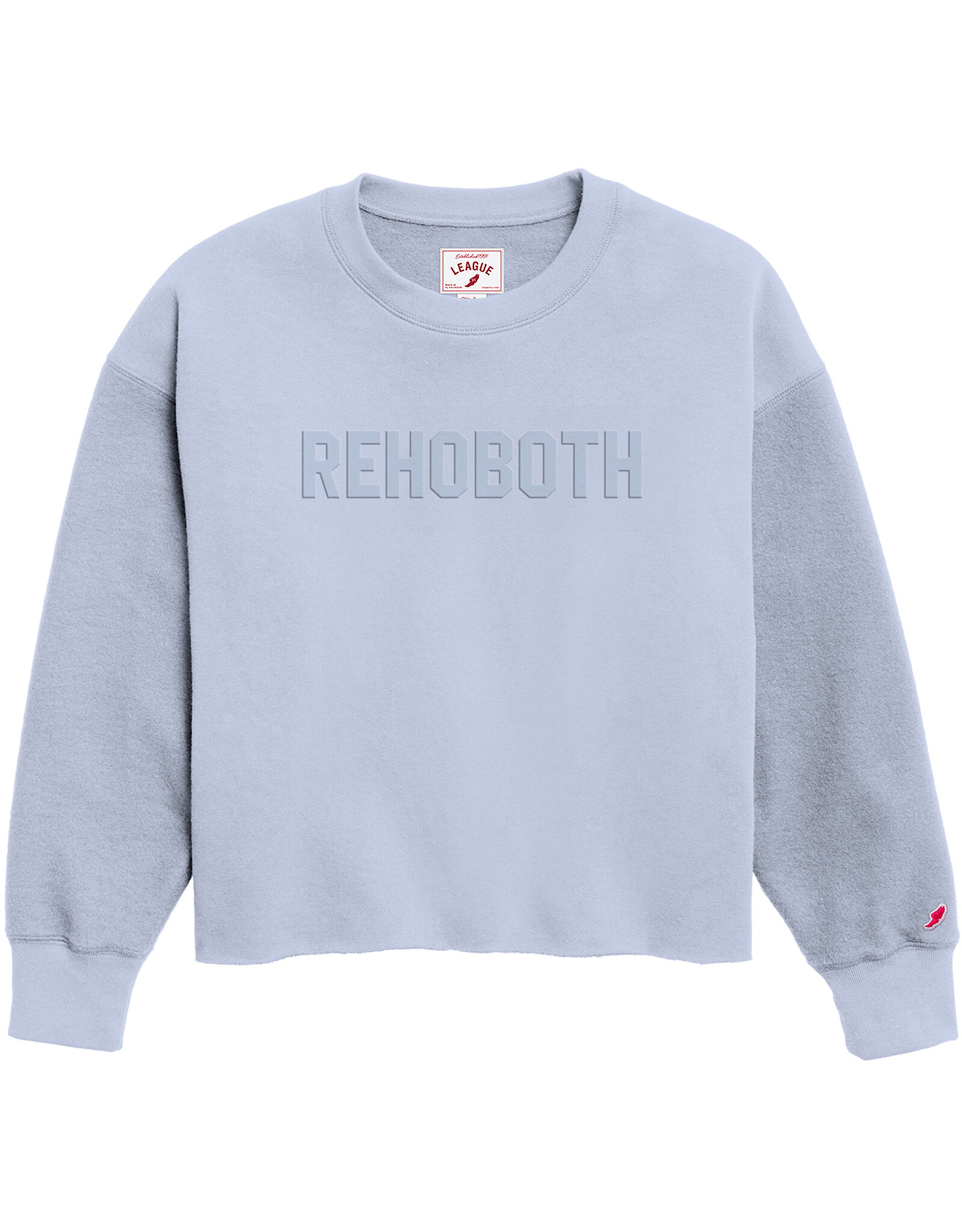 LEAGUE LEAGUE REVERSE EMBOSSED CROP CREW