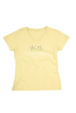 BLUE 84 WOMENS ALL SPICE FLOWER EMB VNECK TEE