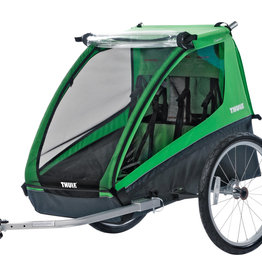 Thule Thule, Cadence2, Green w/ Cycling Kit, 2 Child Trailer