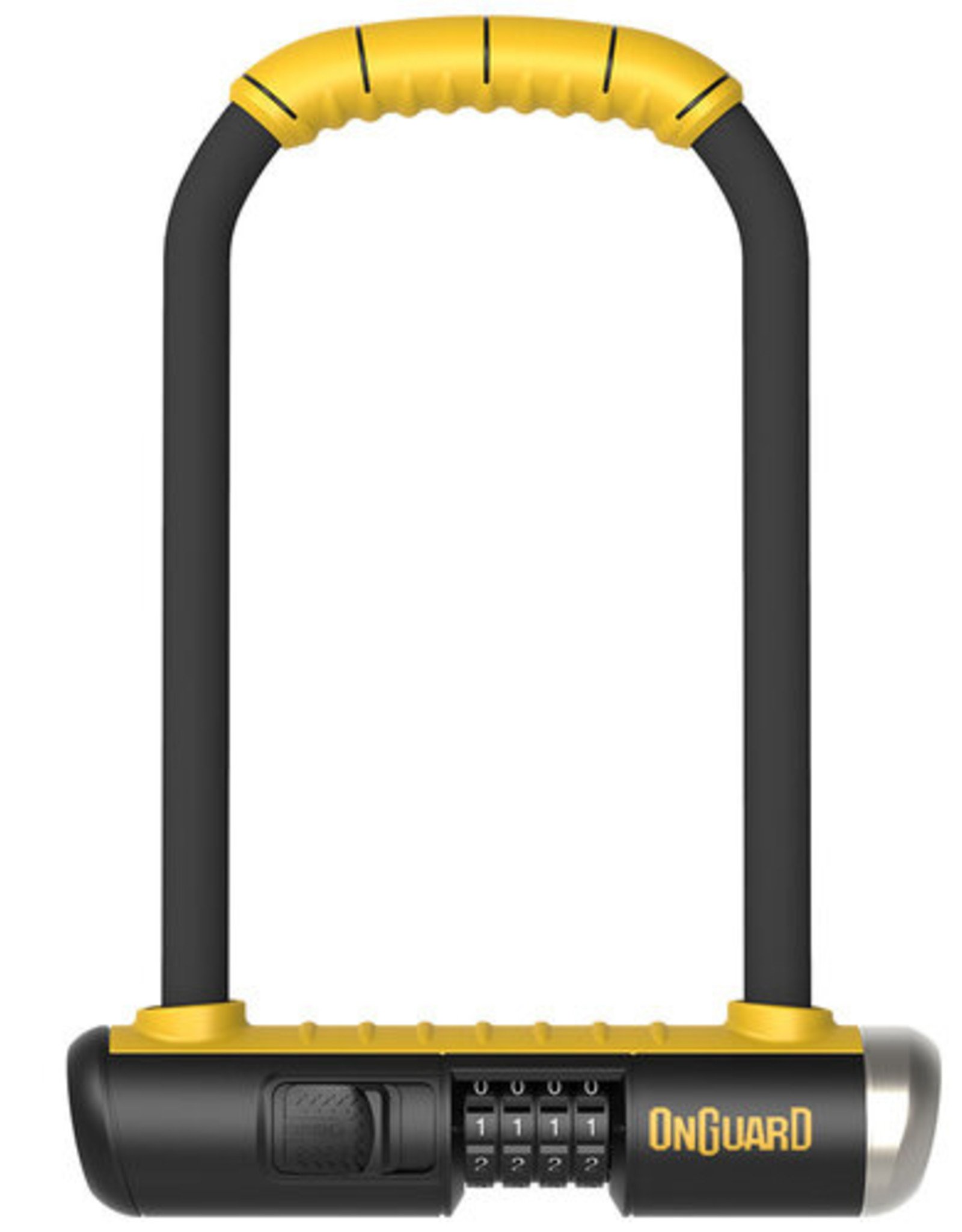 OnGuard Combo Mini U-Lock - 3.5 x 5.5", Combination, Black/Yellow