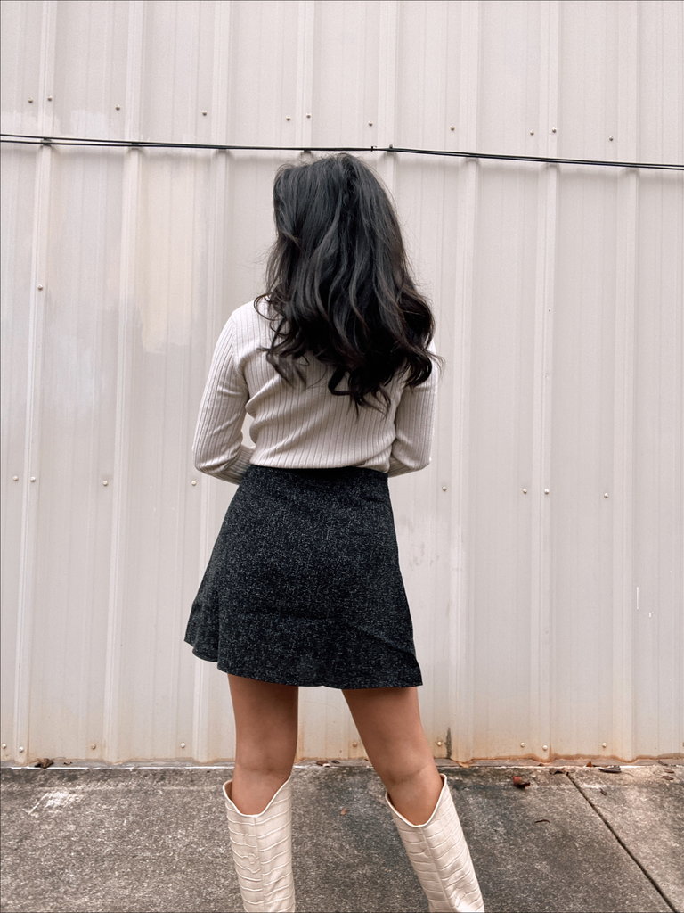 The Denim Bar Twila Tweed Skirt