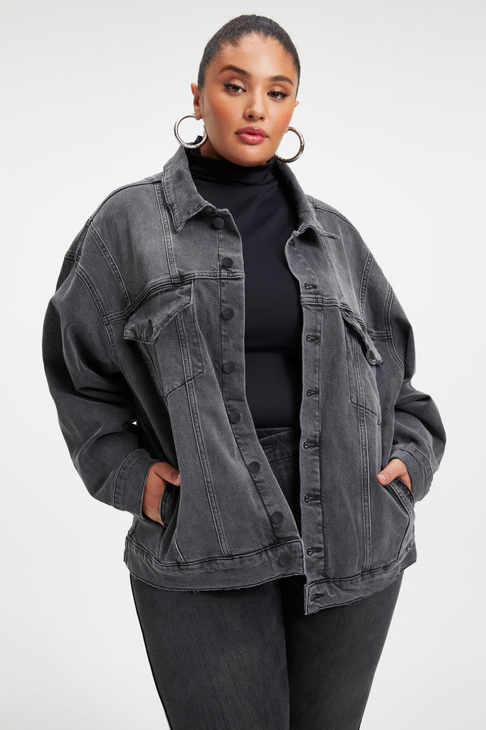 Good American Seamed Boyfriend Jacket