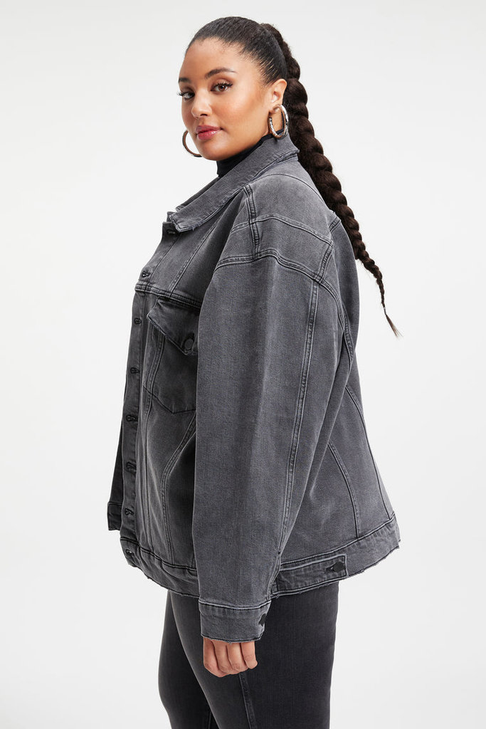 Good American Seamed Boyfriend Jacket