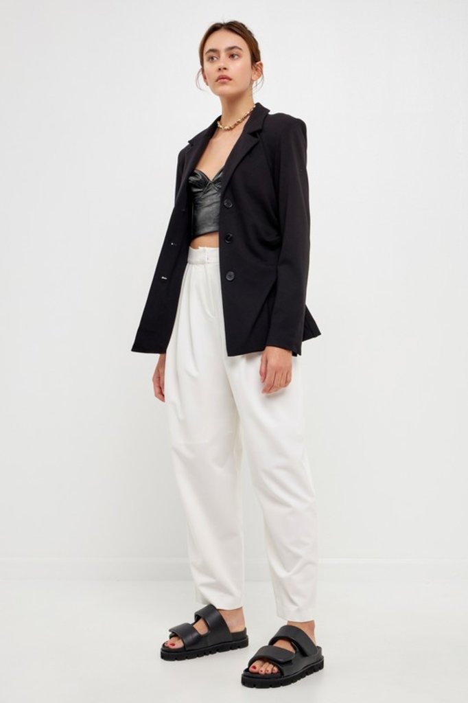 2.7 August Apparel Ruched Blazer