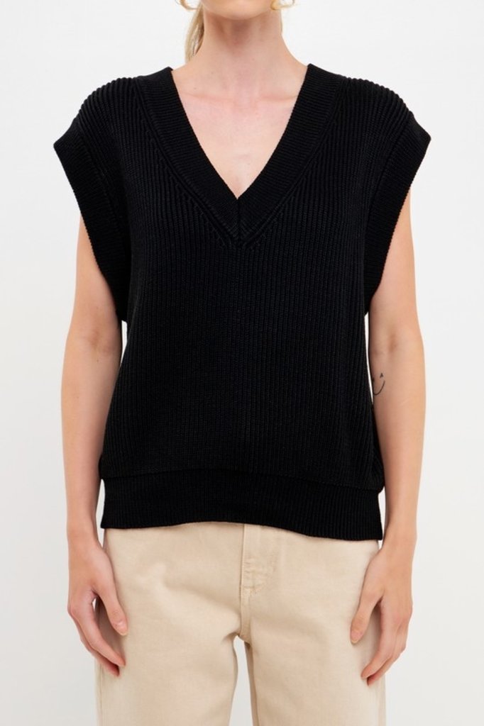 2.7 August Apparel Harvey Knit Sweater Vest